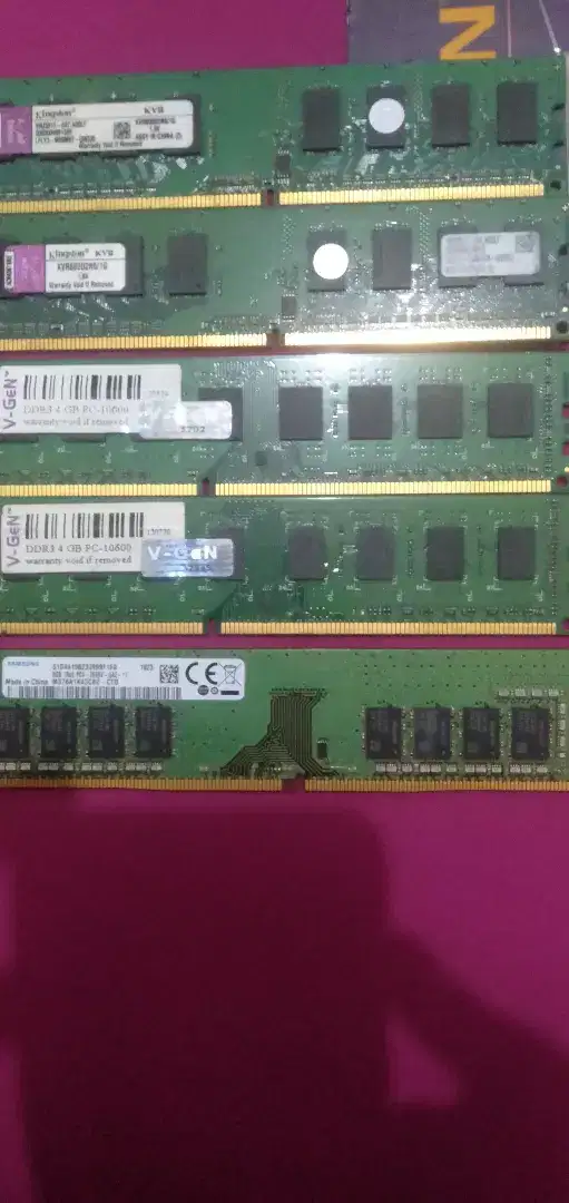 Di borong 5 keping DDR3 Komputer kapasitas 4GB - 8GB
