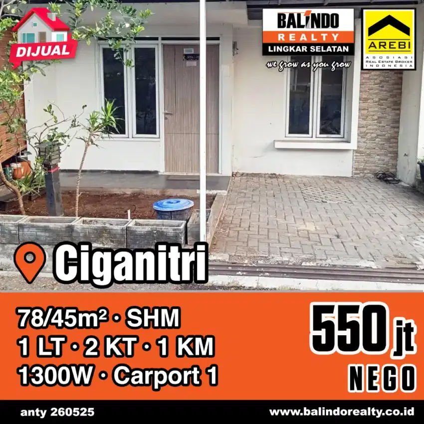Rumah Murah Terawat Siap Huni Ciganitri