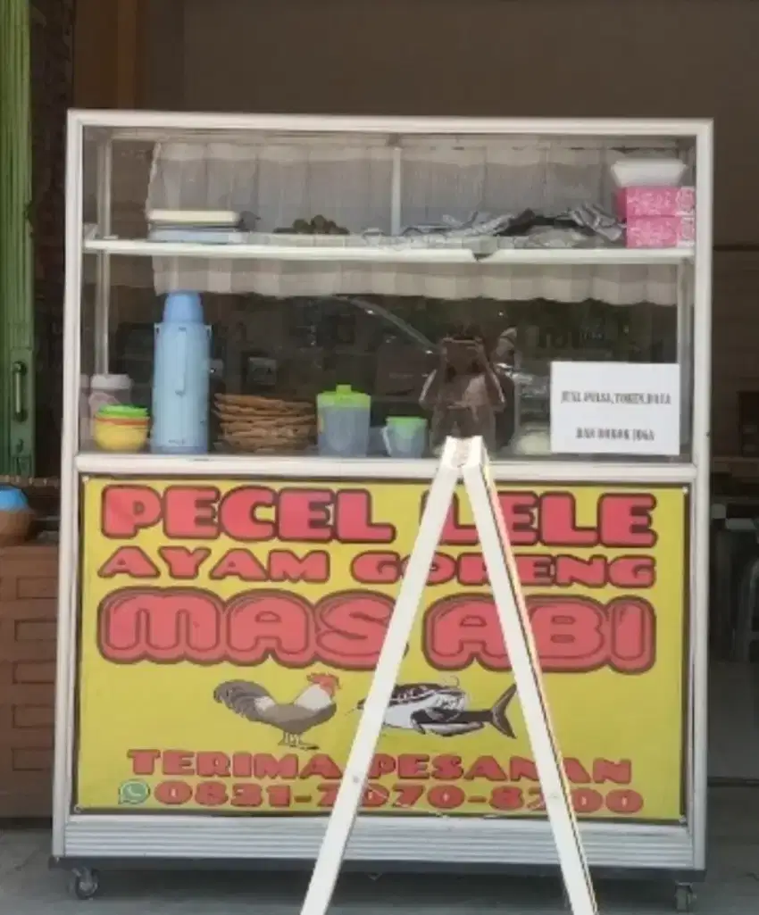 gerobak pecel lele ukuran 2 meter