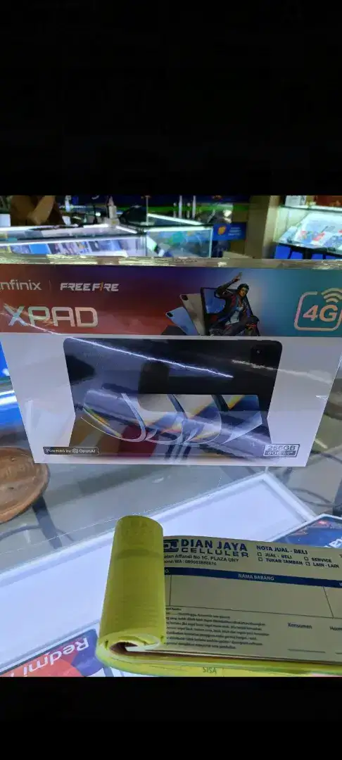Tablet Infinix XPAD 256gb sinyal 4G LTE sim card + keyboard