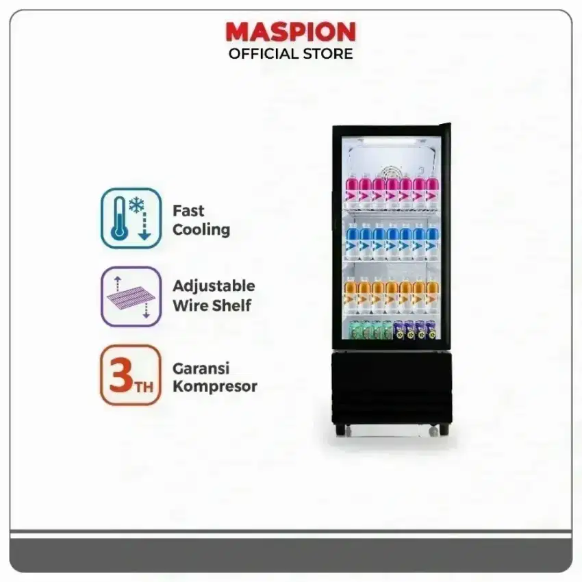 PROMO TERMURAH! SHOWCASE MASPION USG 180ND LEMARI PENDINGIN