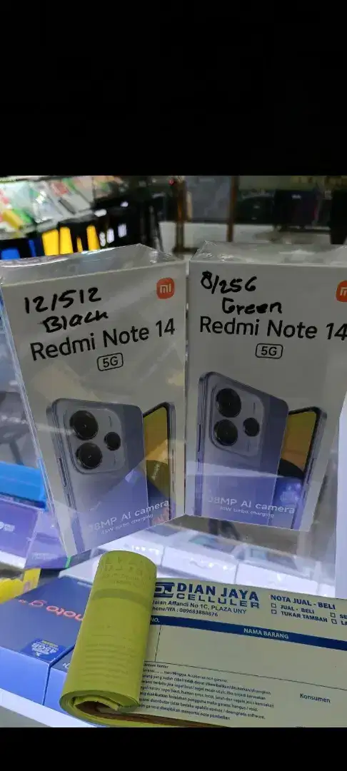 Xiaomi redmi note 14 5G 512gb ram 12gb dan8/256 resmi