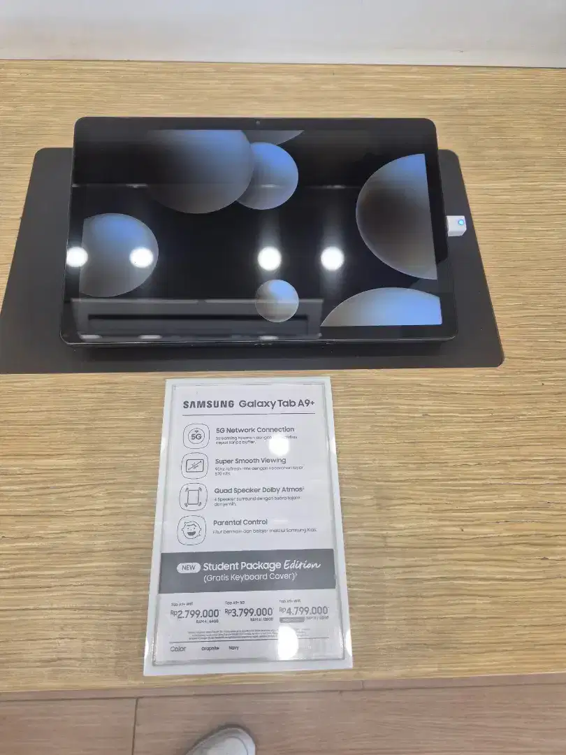 SAMSUNG TAB A9+ 5G RAM 8 /128 & STUDENT PACKAGE GARANSI RESMI SEIN 1TH
