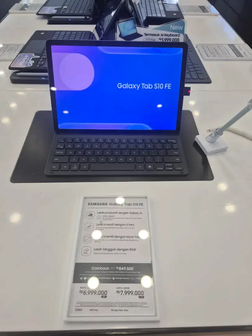 SAMSUNG TAB S10 FE RAM 8 / 128 WIFI&5G FREE KEYBOARD GARANSI RESMI 1TH