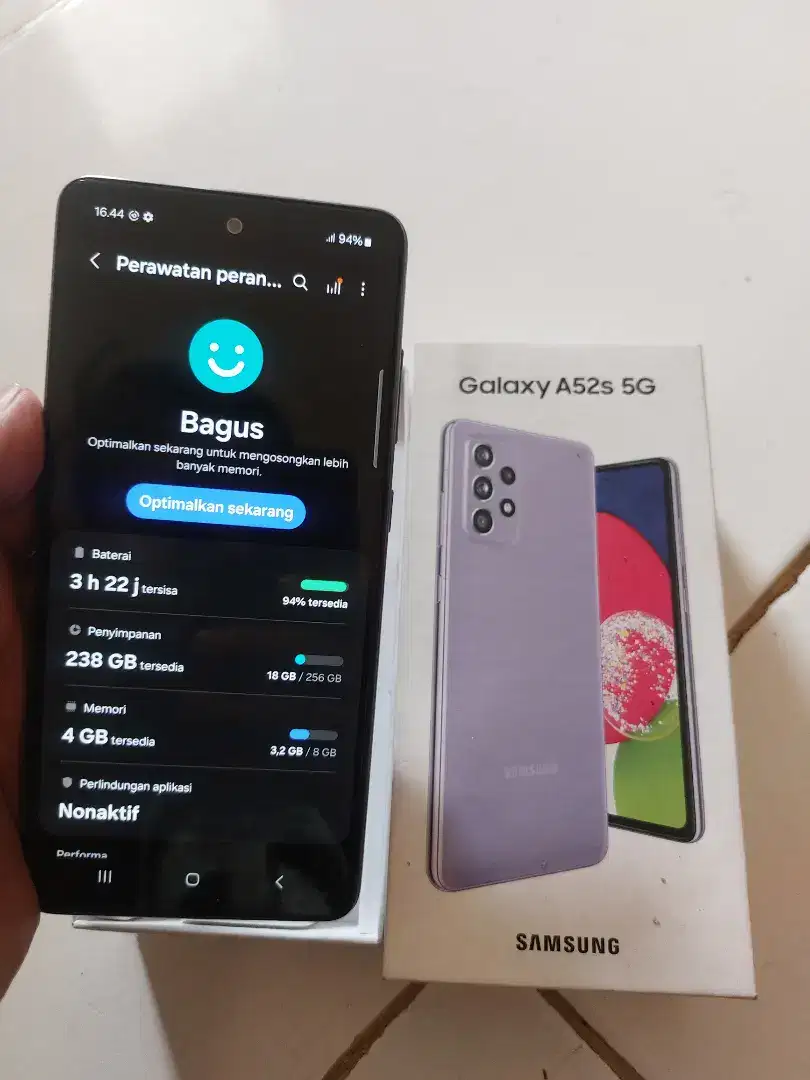 Samsung a52s 
Ram 8/256Gb
Fullset
No minus
2,6 nego tipis