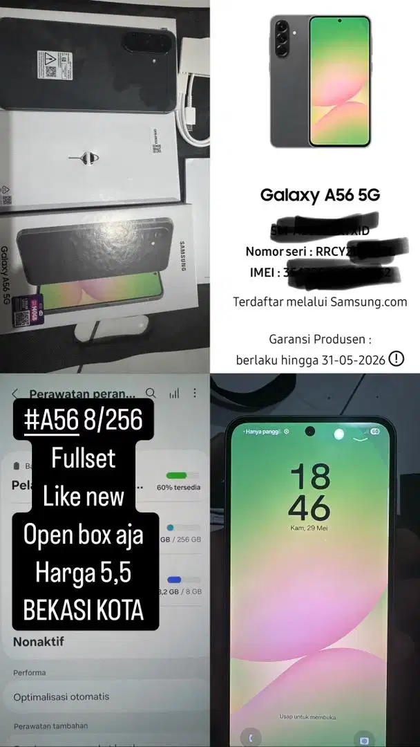 SAMSUNG A56 OPEN BOX