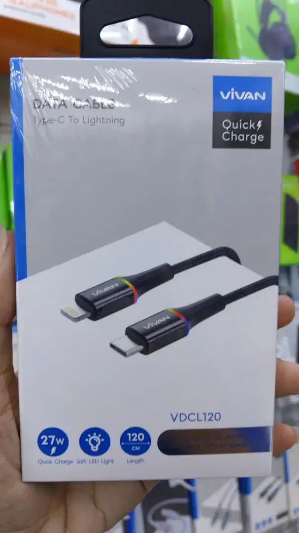 KABEL DATA TYPE-C TO LIGHTNING VIVAN VDCL120