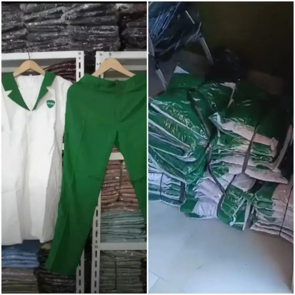 1 set baju seragam bs utk seragam suster/baby sitter,bahan bagus&tebal