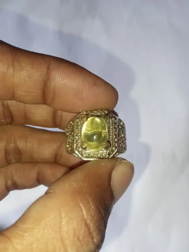 Cincin natural lemon citrine Quartz