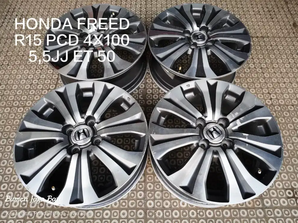 Velg ori Honda Freed R15 pcd 4x100 untuk mobilio jazz Brio agya sigra