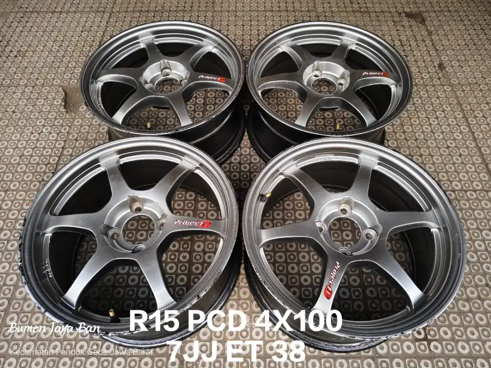 Velg Lenso project D R15 pcd 4x100 for Brio jazz vios agya sirion