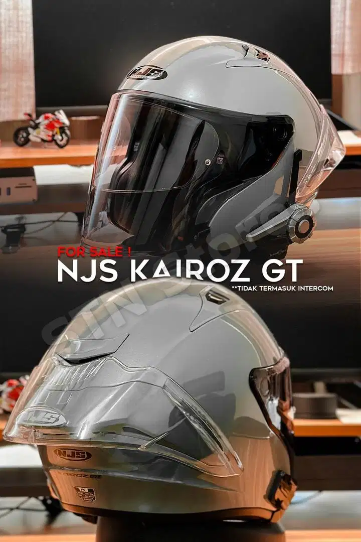 Helm NJS Kairoz GT (ada bonus) - Microlock - Grey Glossy