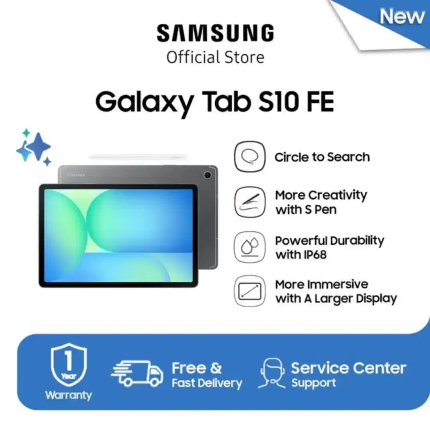 SAMSUNG TAB S10 FE WIFI 8/128GB INCLUDE KEYBOARD & PEN