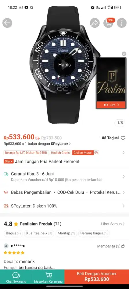 Parlent fremount bisa menyala dalam gelap