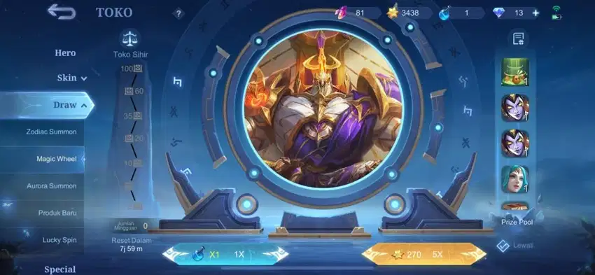 Jual akun Mobile legend COD