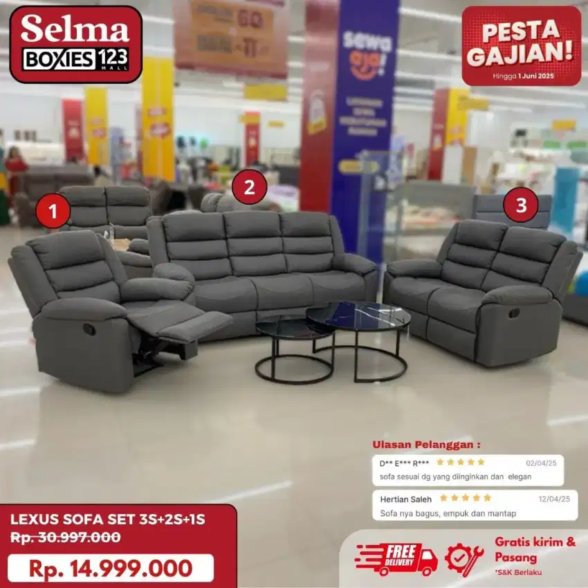 Set Sofa Reclining Selma