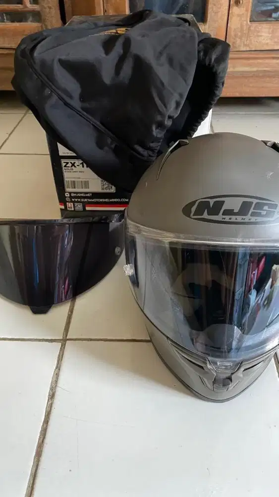 HELM NJS ZX1R STONE GREY DOFF