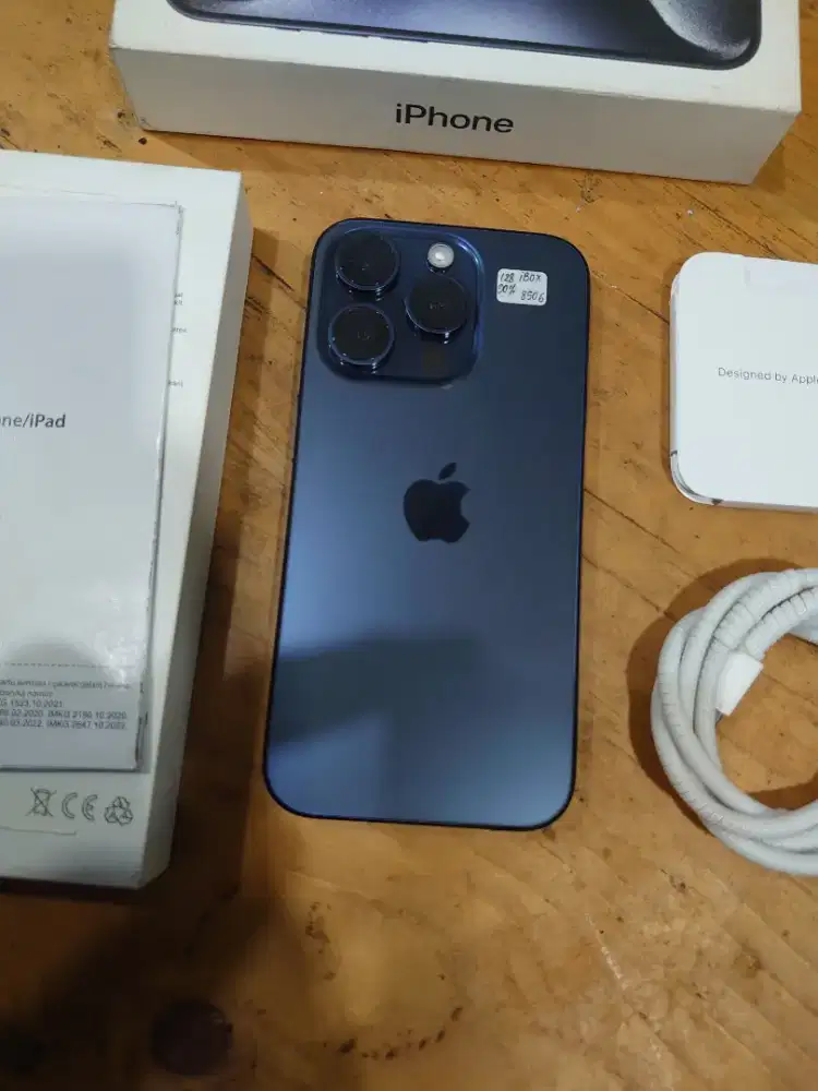 Iphone 15 pro 128 ibox blue titanium mulus like new