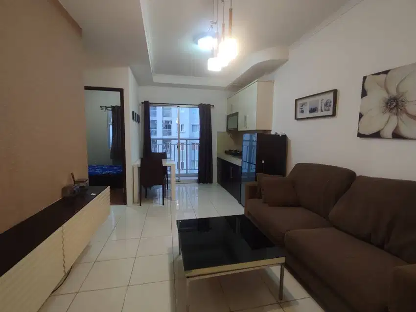 Disewakan Apartemen Mediterania Garden 2, 2BR Furnished Luas 42m2