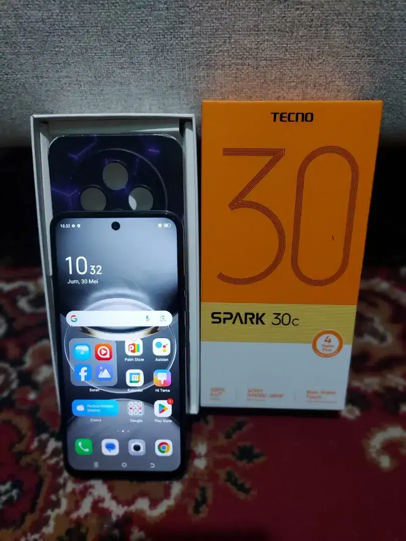 Jual hp tecno spark 30c fulset