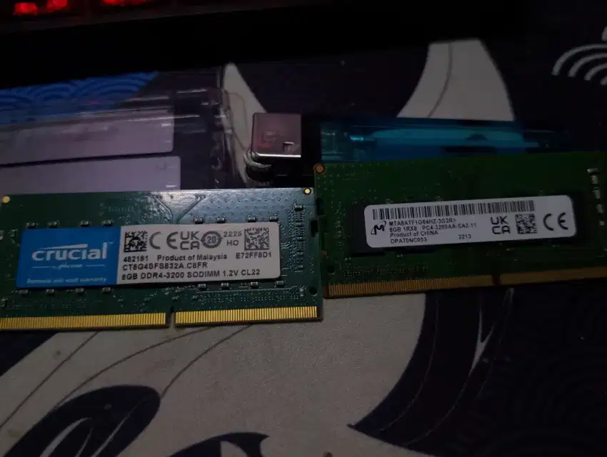 2 keping ram laptop ddr4 8gb 3200mhz