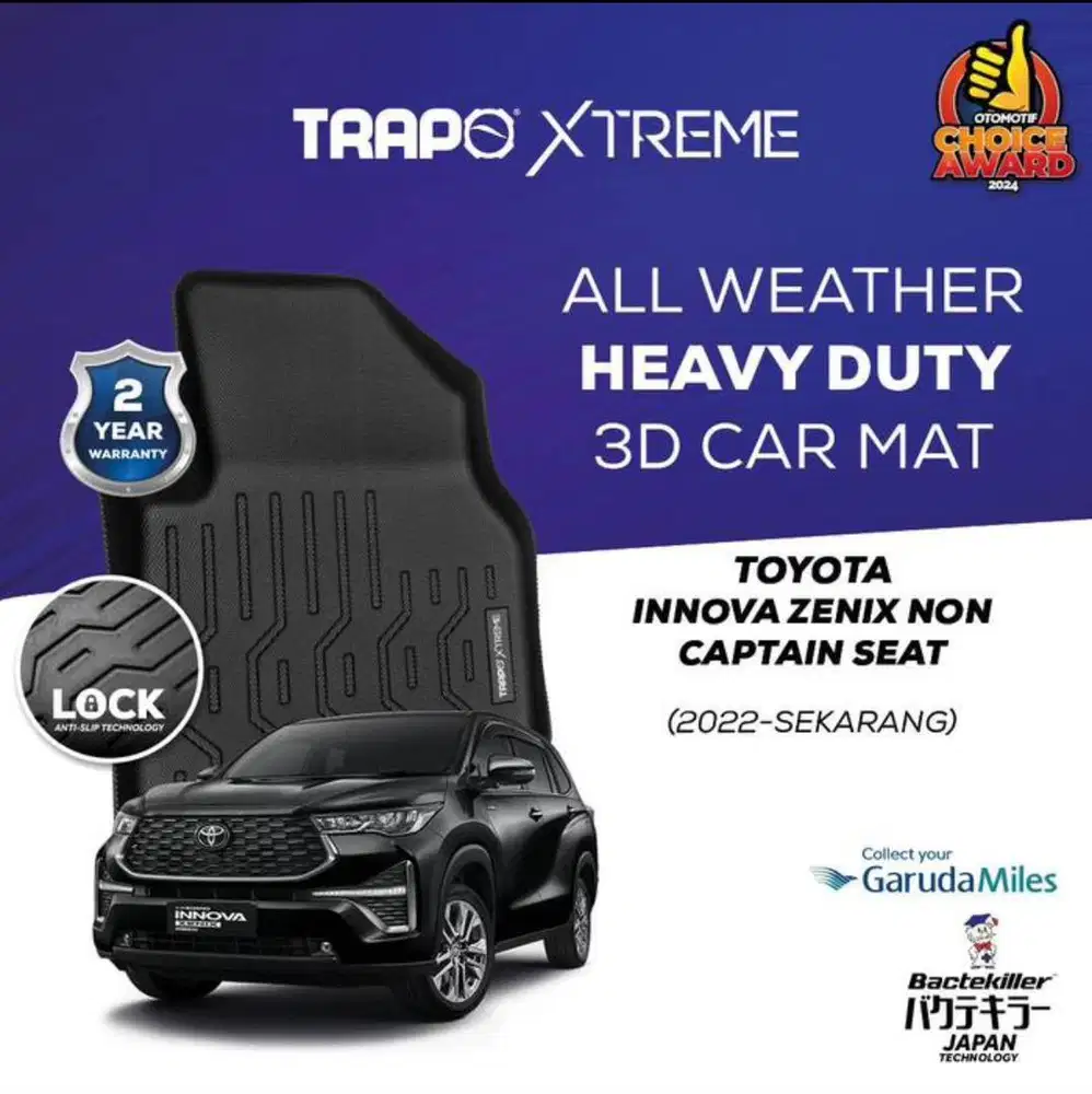 Karpet 3D Trapo Xtreme Toyota Innova Zenix Non Cap Seat - Fullset