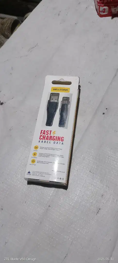 kabel data fast charging 3A Wellcomm baru type C