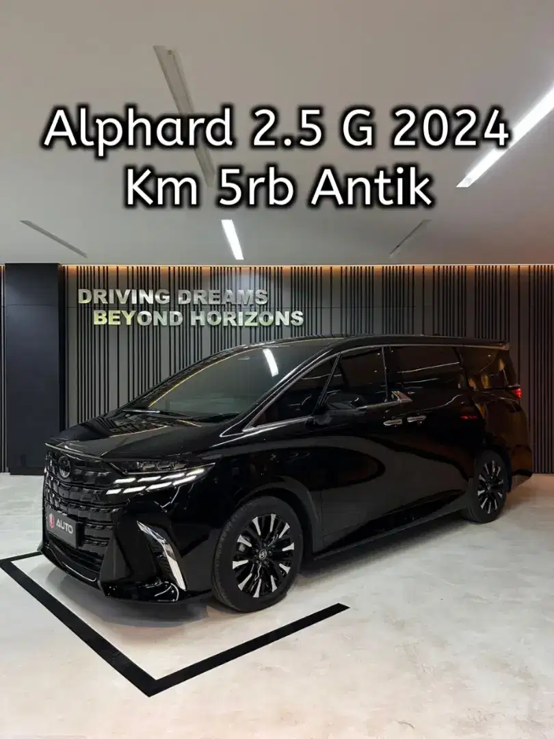 Alphard 2.5 G Bensin AT 2024 Hitam B1629DOT Nik 2023 Km5rb