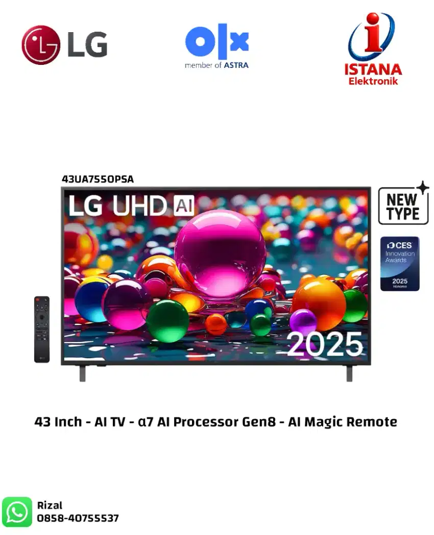 LG AI TV TIPE 43UA7550PSA