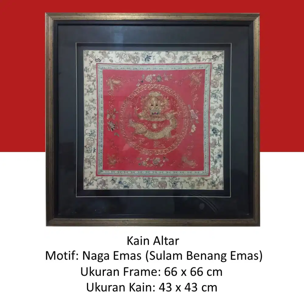 Barang Antik HIASAN DINDING KAIN ALTAR SEMBAHYANG TOWI USIA 100 TAHUN