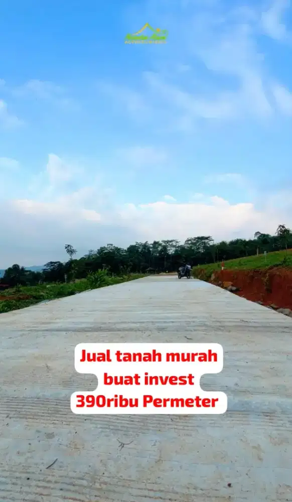 Jual tanah murah buat invest 390ribu Permeter akses mobil bogor timur