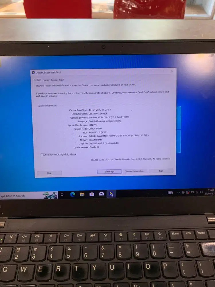 Lenovo Thinkpad T470s Core I7 Second Like New