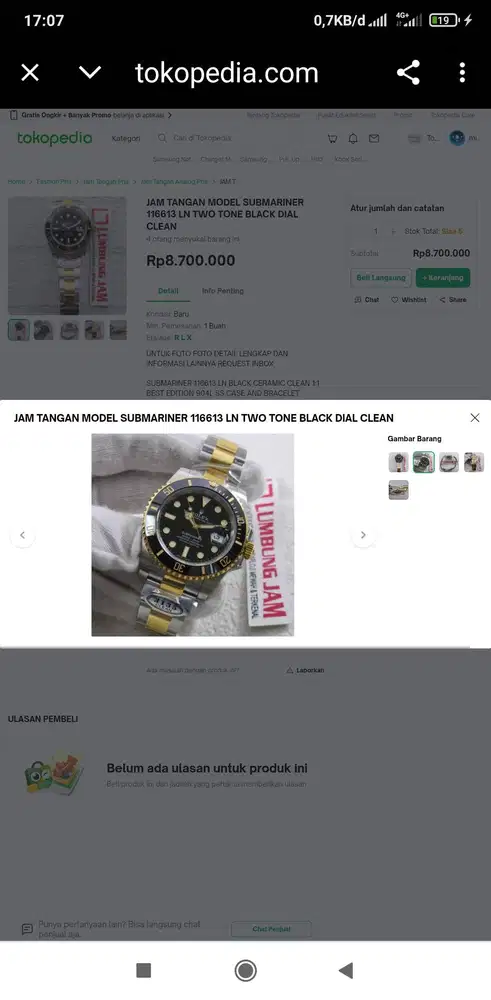 Jam tangan pria / Negooo