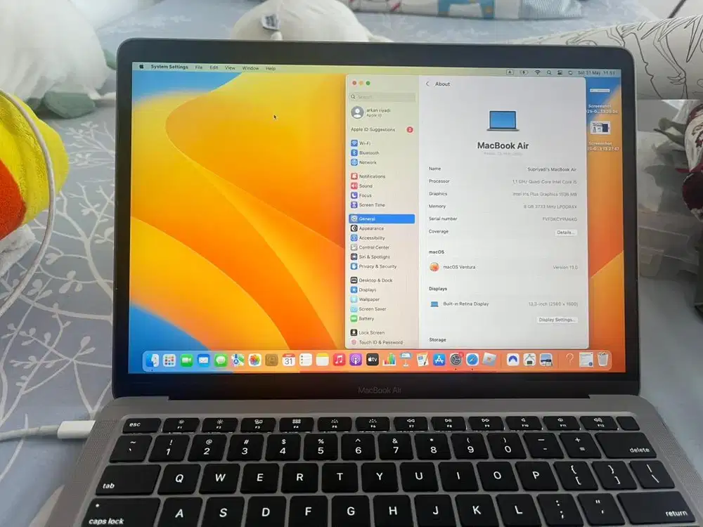 Macbook Air 2020 retina display