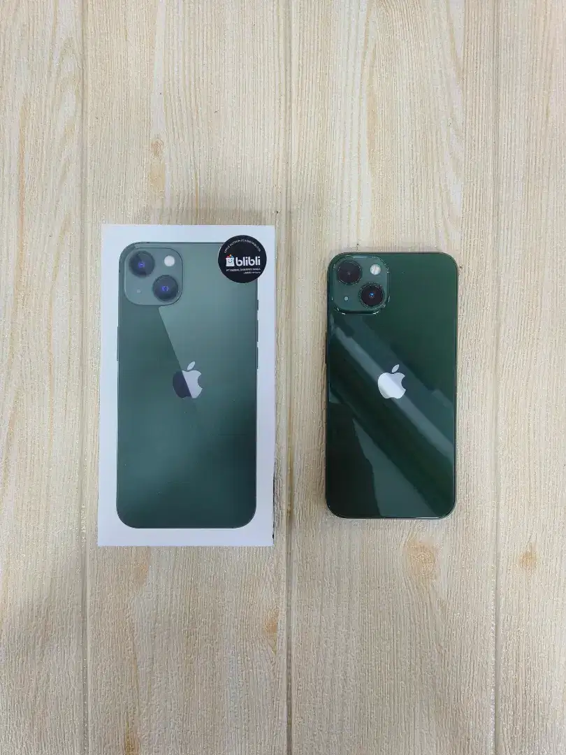 ( Second ) IPhone 13 128GB - Green | Resmi | Fullset