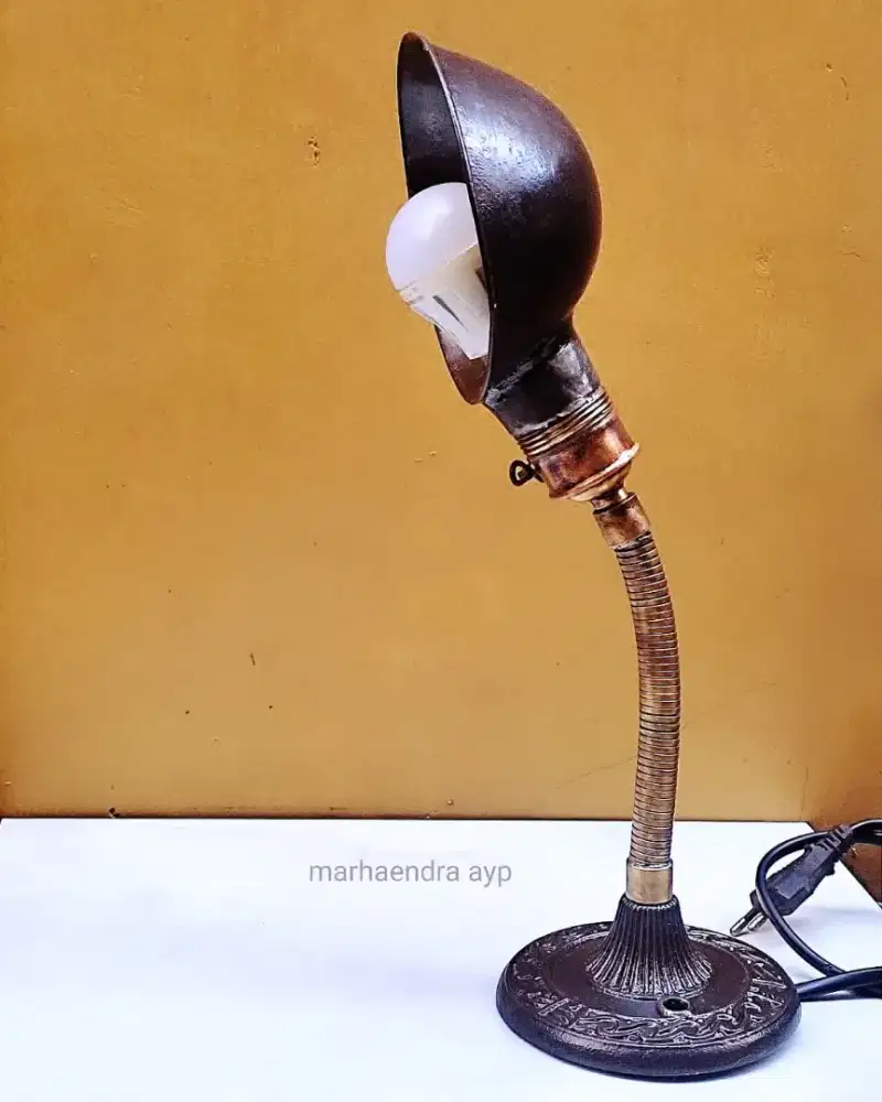 Lampu meja lampu eropa industrial era kolonial