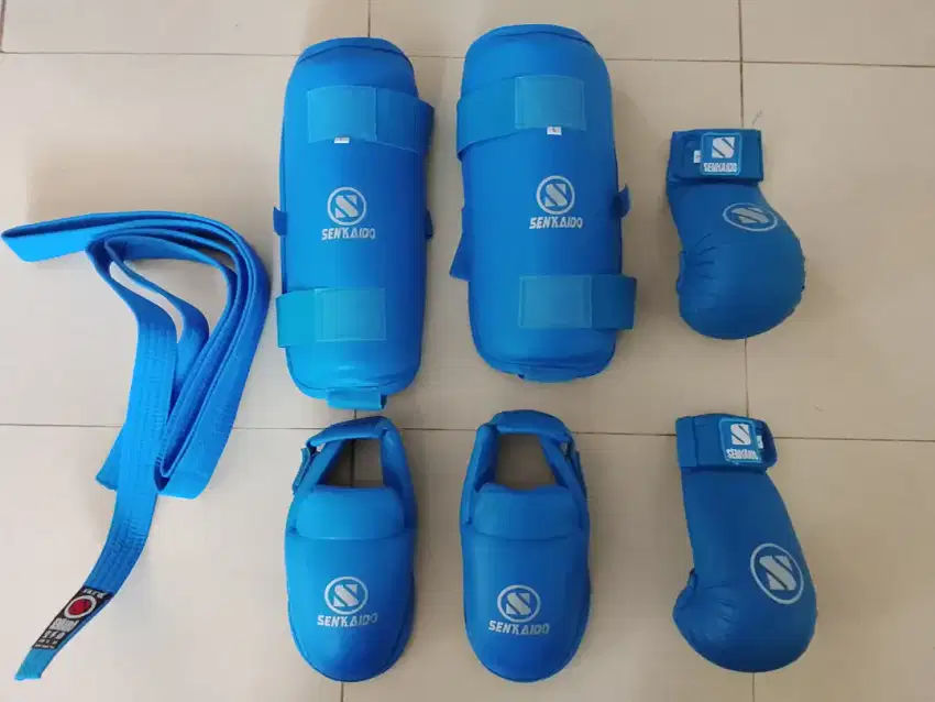 Senkaido Protektor Karate Lengkap  Ukuran L no minus Warna Biru