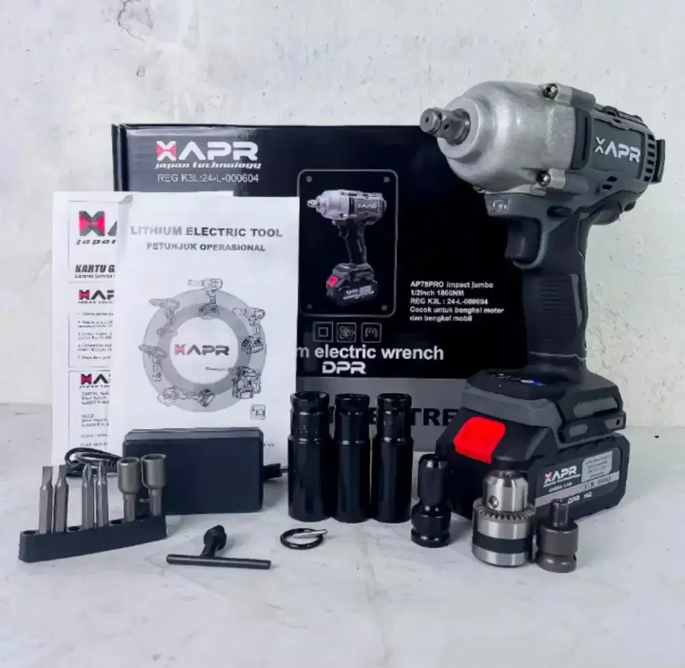 Bor Impact Wrench Jumbo Apr 78+ Pro torsi 1800nm Resmi 5Th, like  new