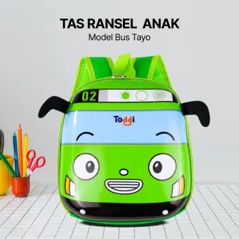 Tas Ransel Sekolah Anak Backpack Model Bus Tayo