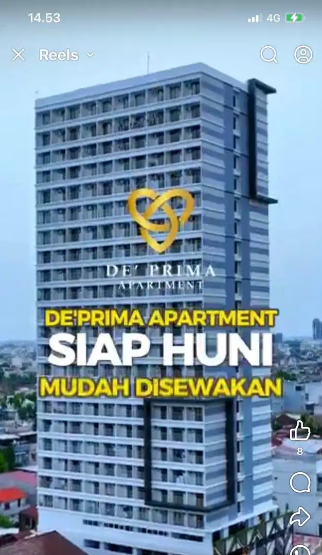 Dijual cepat Apatemen De prima