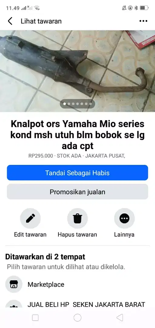 Knalpot ors Yamaha Mio series kond bgs blm bobok cpt murah sj tuh