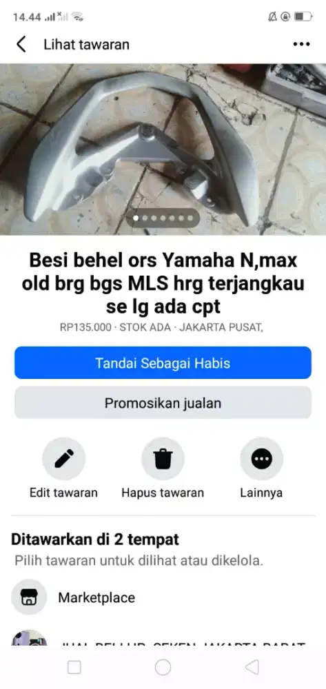 Besi behel asli kond spt baru mgkn ada yg perlu se lg ada cpt murah sj