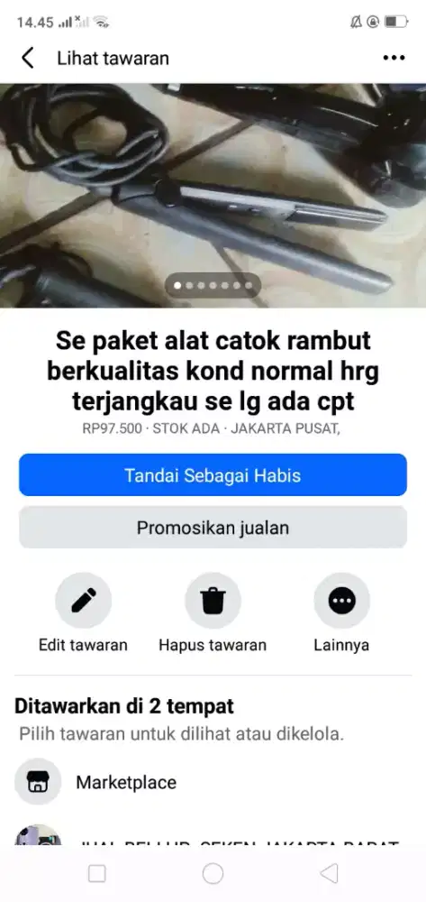 Se paket alat perawatan rambut berkualitas kond normal hrg murah sj