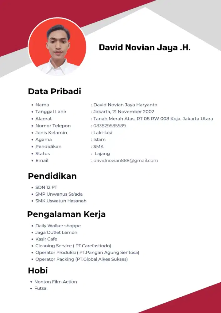 Info loker pendidikan terakhir Smk