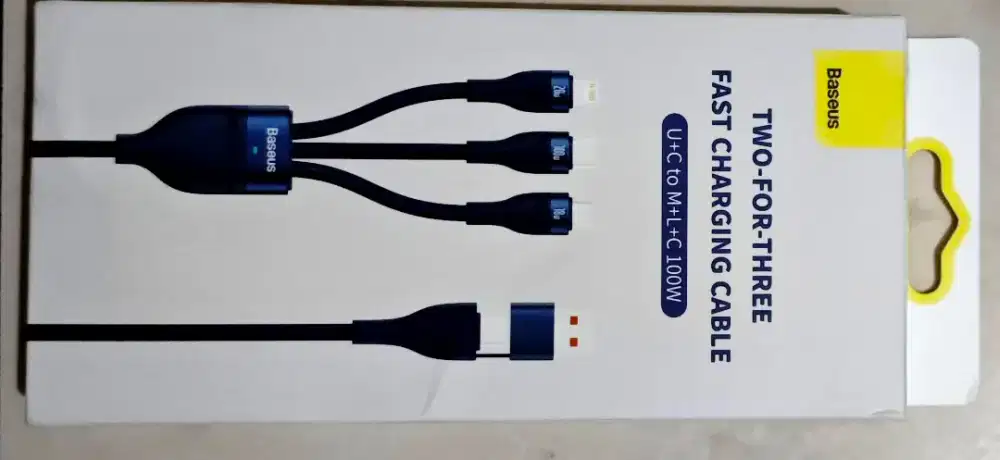 Jual Baseus Kabel Fast Charging 3 in 1 100w Original!