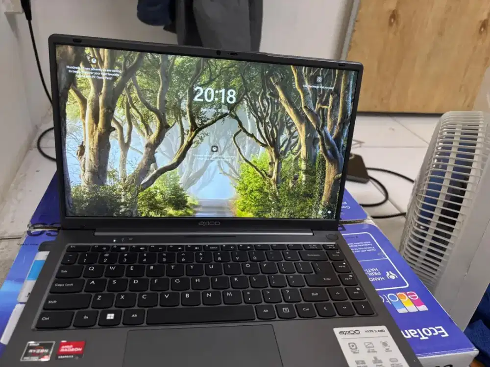 laptop gaming axioo hype 5 ryzen ram 16gb memory 512gb baterai 4 jam