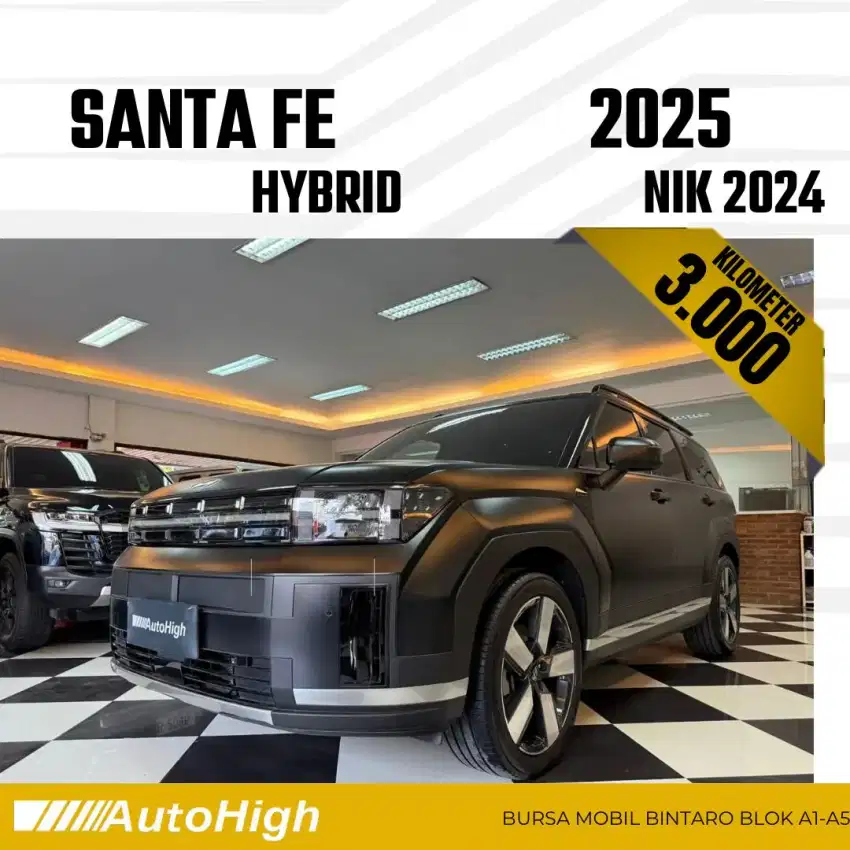 DP10% [Km3.000] Santa Fe Hybrid 2024 Black Reg 2023 #AUTOHIGH