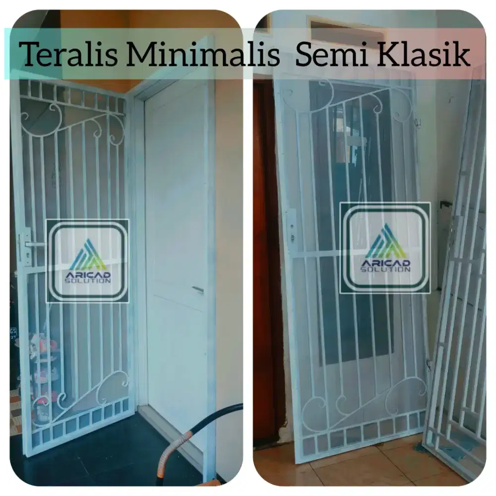 Pintu Teralis pengaman minimalis semi klasik