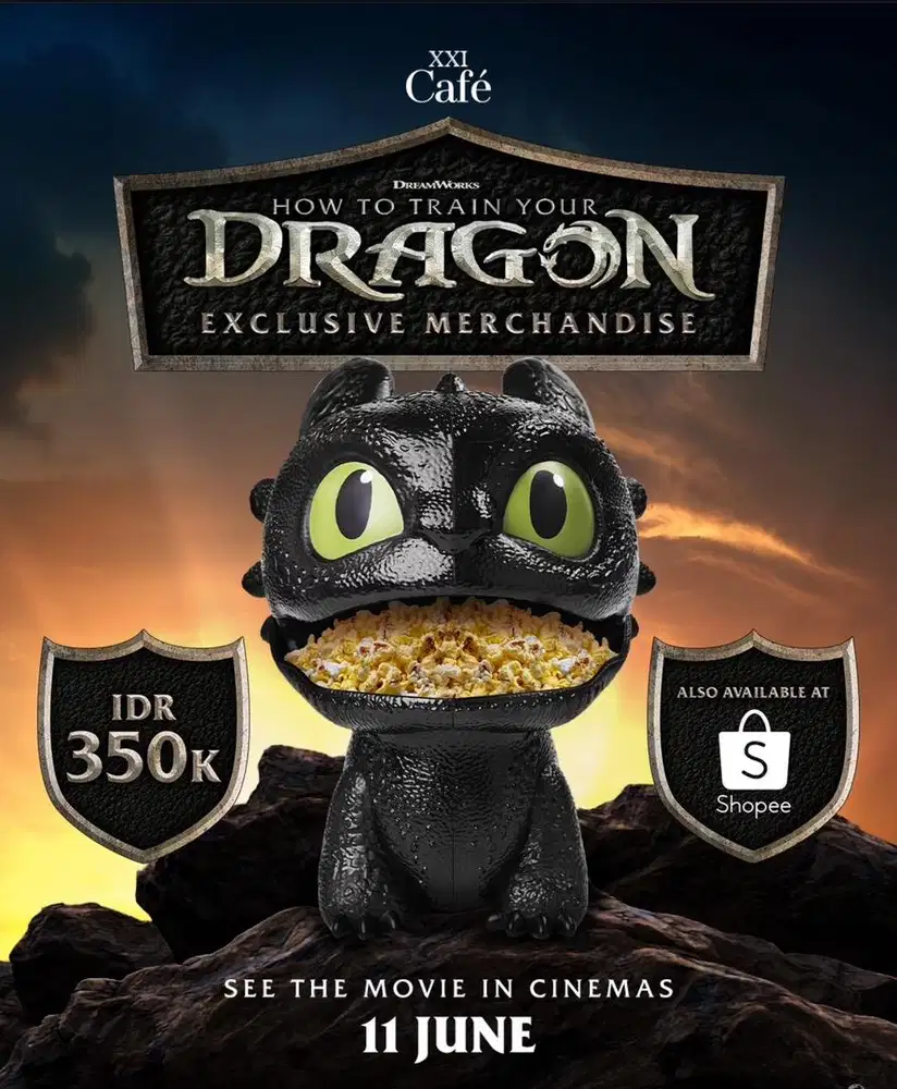 Toothless popcorn bucket XXl