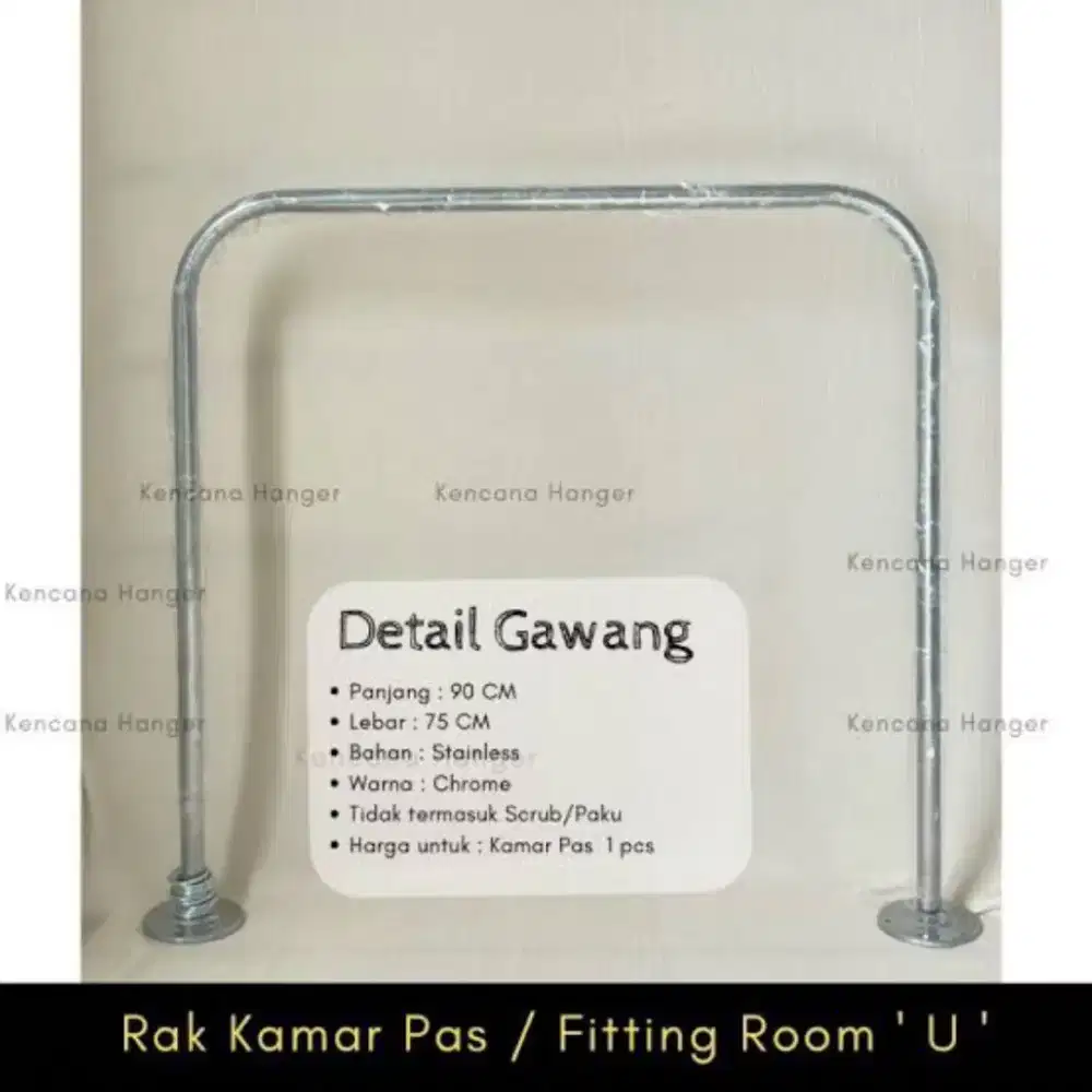 Besi frame fiting room ruang ganti